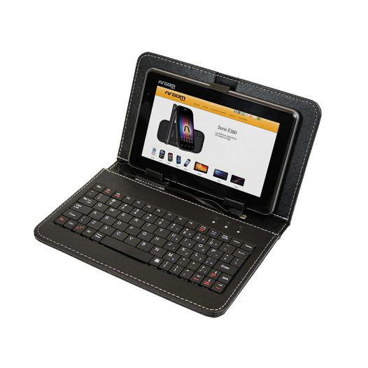 Zona Digital El Salvador - Estuche universal con teclado para TABLET  REGULAR $12.00 LIQUIDACION $6.- Estuche para Tablet de 7'' con teclado  alámbrico tipo microUSB.