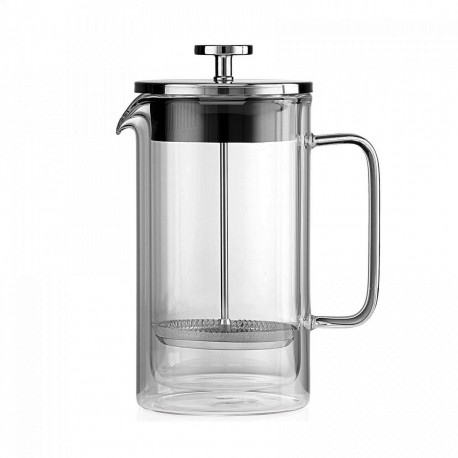  French Press Cafetera eléctrica Acero inoxidable y vidrio,  11.83 oz capacidad : Hogar y Cocina