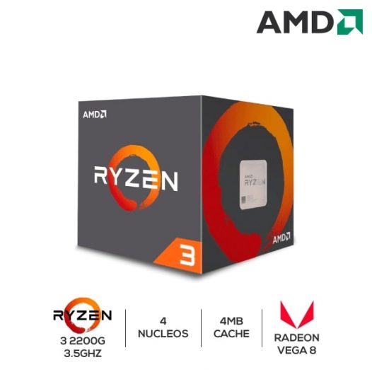 Procesador AMD Ryzen 3 2200G Caja YD2200CBOX Precio Guatemala