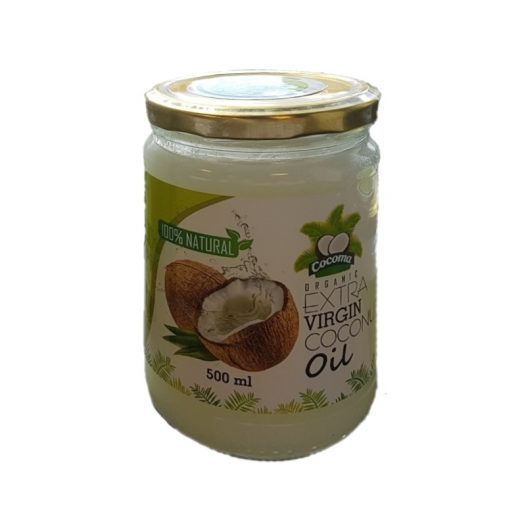 Aceite de Coco Extra Virgen Orgánico marca Cocoma (500ml)