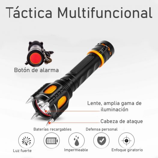 Linterna Táctica metalica con puas para  Precio Guatemala - Kemik  Guatemala - Compra en línea fácil