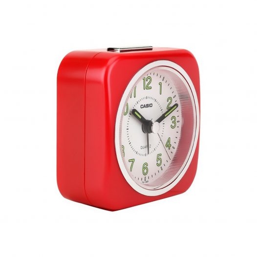 Reloj Despertador Casio Tq141 Luz Numeros Grandes Analogo Color Rojo