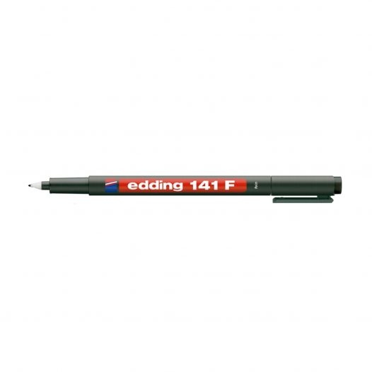 edding 141 F rotulador permanente - negro - 1 rotulador - punta redonda de  0,6 mm - bolígrafo para escribir sobre cristal, plástico, láminas y