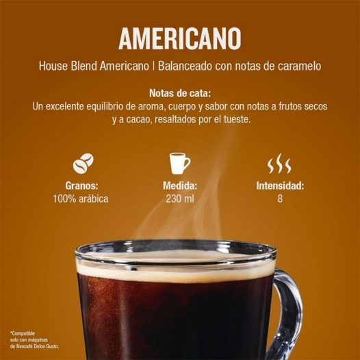 Café espresso en cápsulas Starbucks compatible con Dolce Gusto 12 unidades  de 5,5 g.