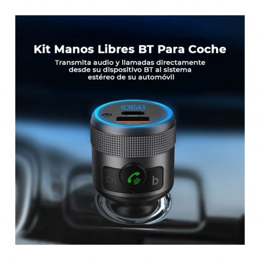 Manos Libres Bluetooth Coche Unidad Manos Libres Inalámbrico Bluetooth  Manos Libres Kit de Coche para Smartphone Dispositivos Reducción de Eco y  Ruido