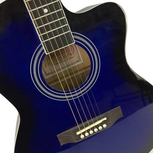 Correo aéreo bordado entregar Valenciana Guitarra Acústica 39" Azul | Precio Guatemala