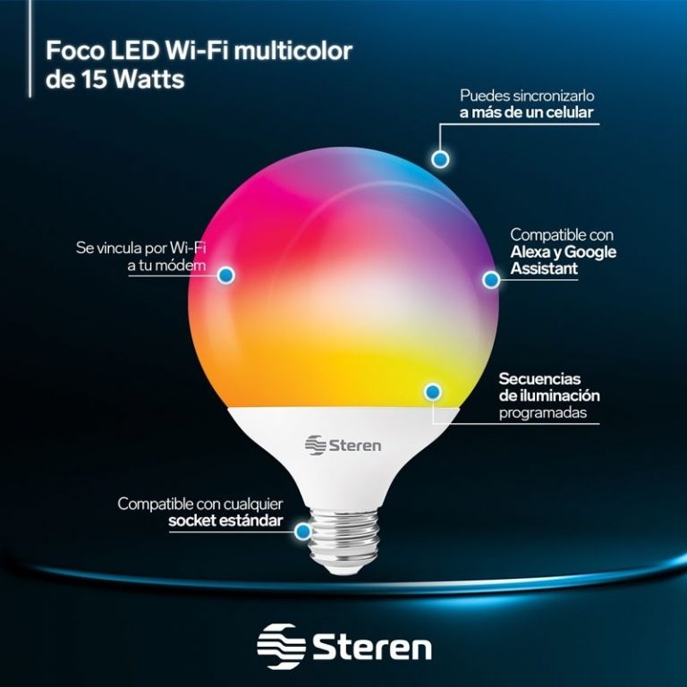 Steren Foco Led Wi Fi Multicolor W Precio Guatemala Kemik