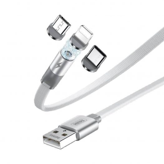 CABLE CARGADOR MAGNETICO USB 3 EN 1 - Rel Store