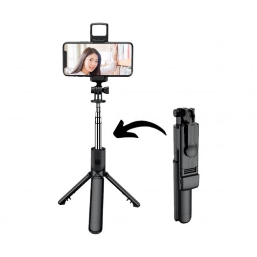 Palo Selfie NR9478 VE Palo Selfie con Tripode flexible 360°, Bluetooth  Incluye mando, Para movil 4-7 Pulgadas, Bateria 120mAh, 19.5-80CM, Verde -  Fundas personalizas para Móvil