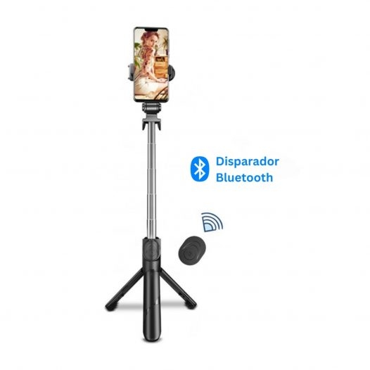 Palo Selfie NR9478 RS Palo Selfie con Tripode flexible 360°, Bluetooth  Incluye mando, Para movil 4-7 Pulgadas, B - Fundas personalizas para Móvil