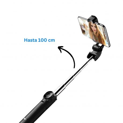Palo SelfieTE5024 BL Palo Selfie Tripode flexible 360 Bluetooth Para movil  3.5-6.5 Pulgadas,Blanco - Fundas personalizas para Móvil