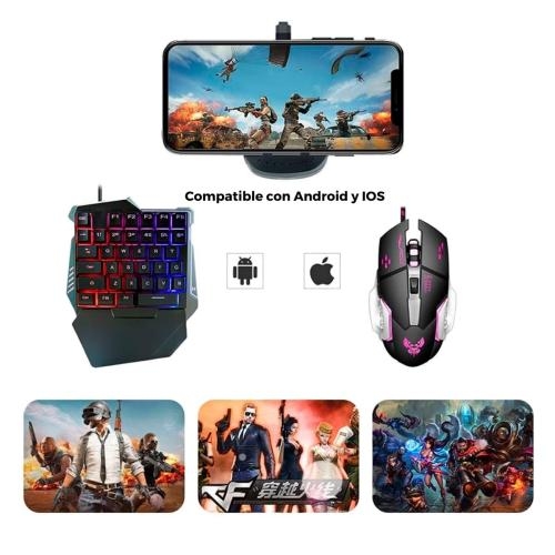 Kit gamer mini teclado y mouse para celular