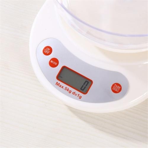 Aerbes Báscula Digital de Comida para Cocina 5kg - Blanco