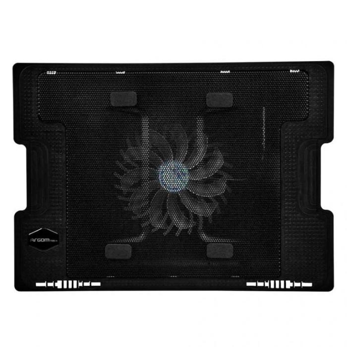 Ventilador Para Laptop 17" LED Negro Argom | Precio Guatemala | Kemik