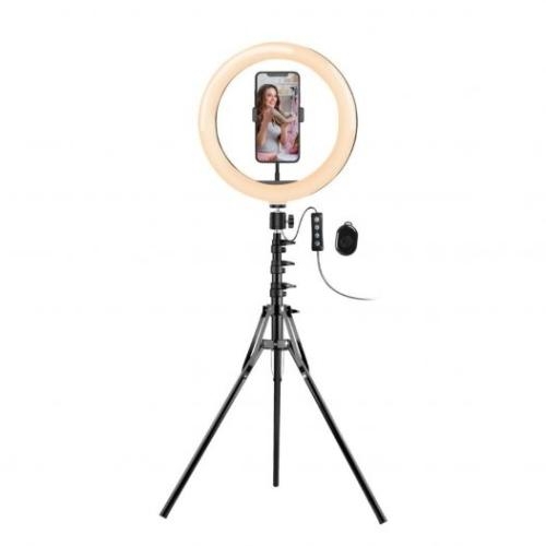 Neewer 26cm Aro Luz Led Luz de Anillo para Selfie con Trípode Soporte de  Celular