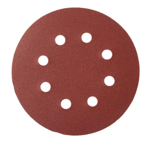 Lija Velcro Disco 125mm 8 Agujeros - Red 60 A 120 -x25u