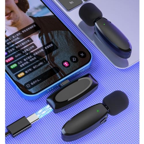 Micrófono inalámbrico para móvil Ksix, USB C, Plug and play