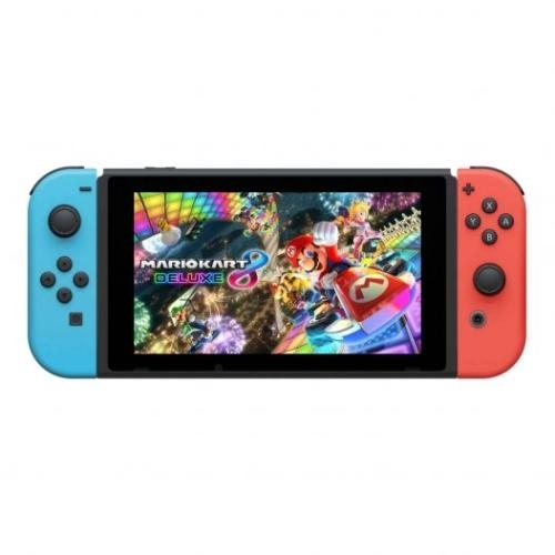 Consola Nintendo Switch, Incluye Juego Mario Kart 8 Deluxe + 3 Meses  Suscripción Nintendo Online, 2 Joy-Con Neon, Rojo y Azul, 32GB de  almacenamiento NINTENDO
