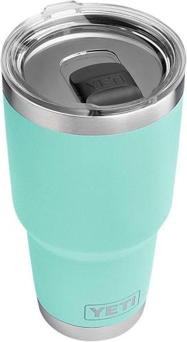 YETI Rambler - Vaso de acero inoxidable con tapa MagSlider, 10 onzas, color  blanco