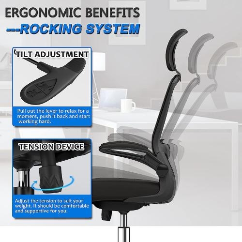 Silla de oficina sillas de escritorio silla de escritorio de malla para  computadora con ruedas silla de oficina ergonómica de altura ajustable silla  – Yaxa Guatemala