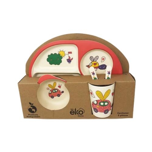 My Eko Home Vajilla Infantil Vaquita  Precio Guatemala - Kemik Guatemala -  Compra en línea fácil