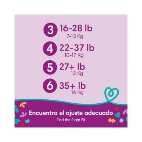 Pampers Pañales Swaddlers, talla 4 (22-37 libras), 144 unidades