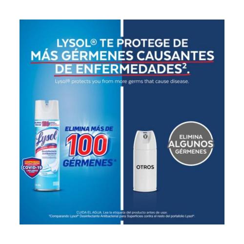 Lysol® Aerosol Desinfectante Antibacterial para Superficies Crisp Linen  12.5 oz