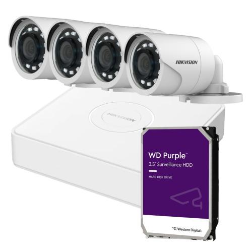 Kit Dvr 5Mp + 4 Camaras De Vigilancia Alta Resolucion + Disco De 1Tb