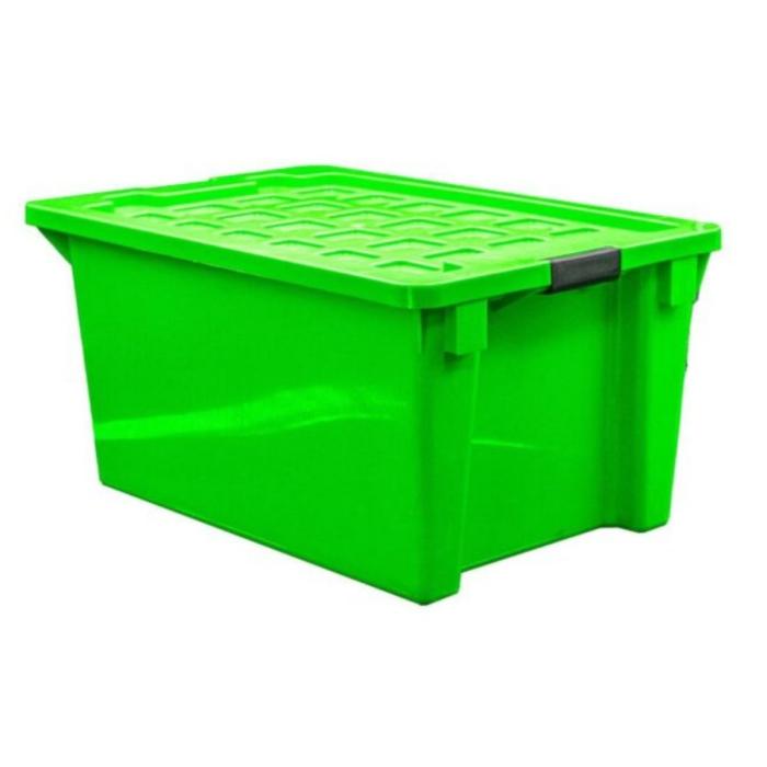 Caja de almacenamiento con tapa 35 x 20,5 x 15, verde nórdico