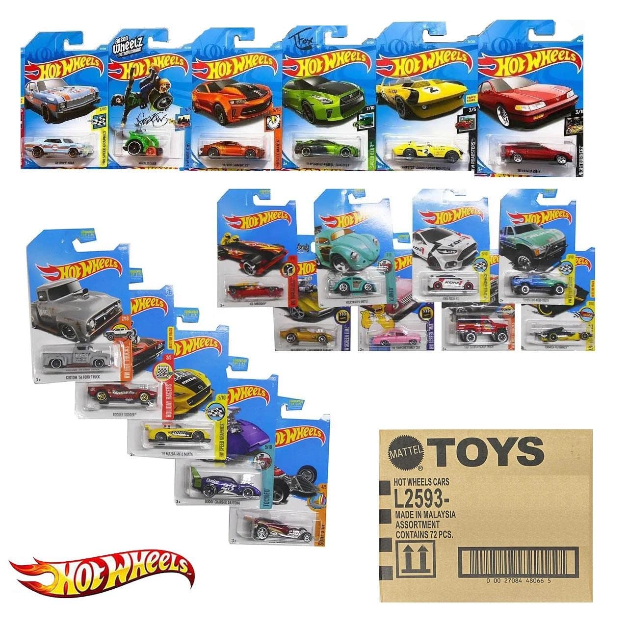 Mattel Hot Wheels Caja Con 72 Autos De Precio Guatemala